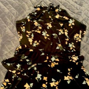 Adorable dressy Black tunic neck romper! Size 1x